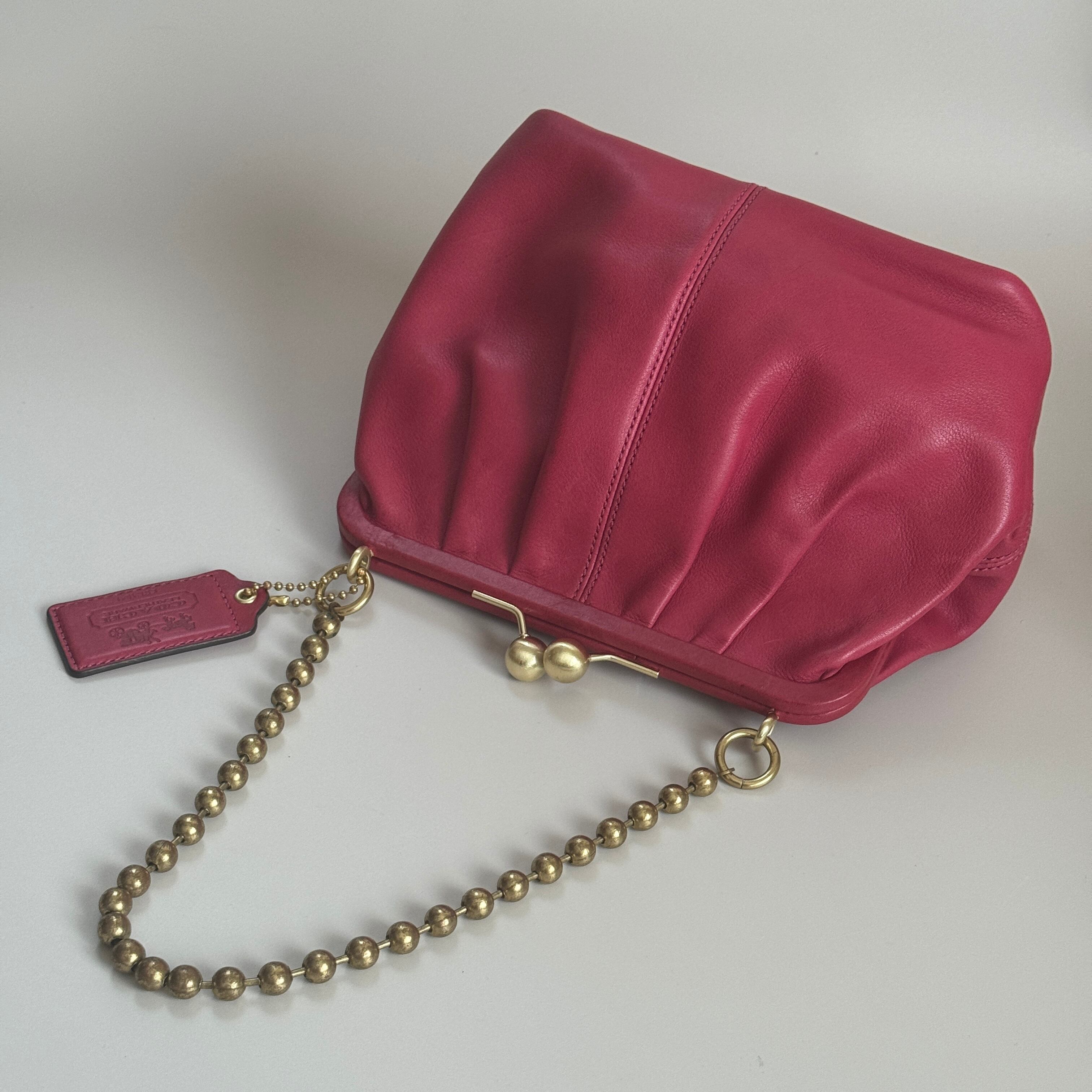 Coach 12807 LTD ED BLEEKER STREET LARGE PINK LEATHER FRAME