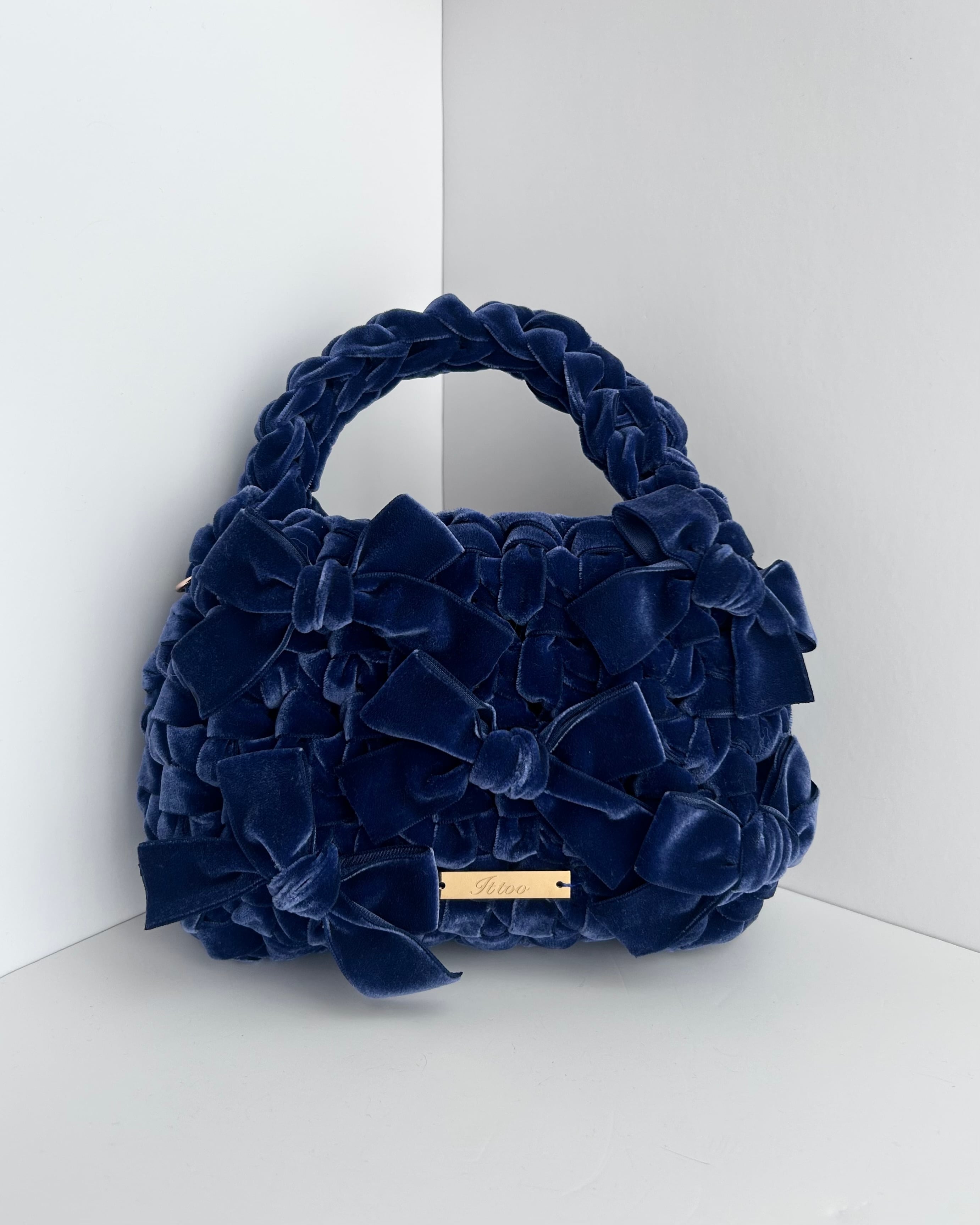 Velvet Ribbon Bag 【Mini size】navy