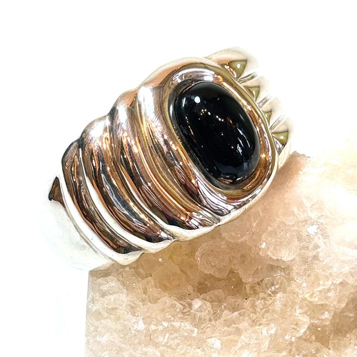 70s vintage mexican silver modern wave bangle