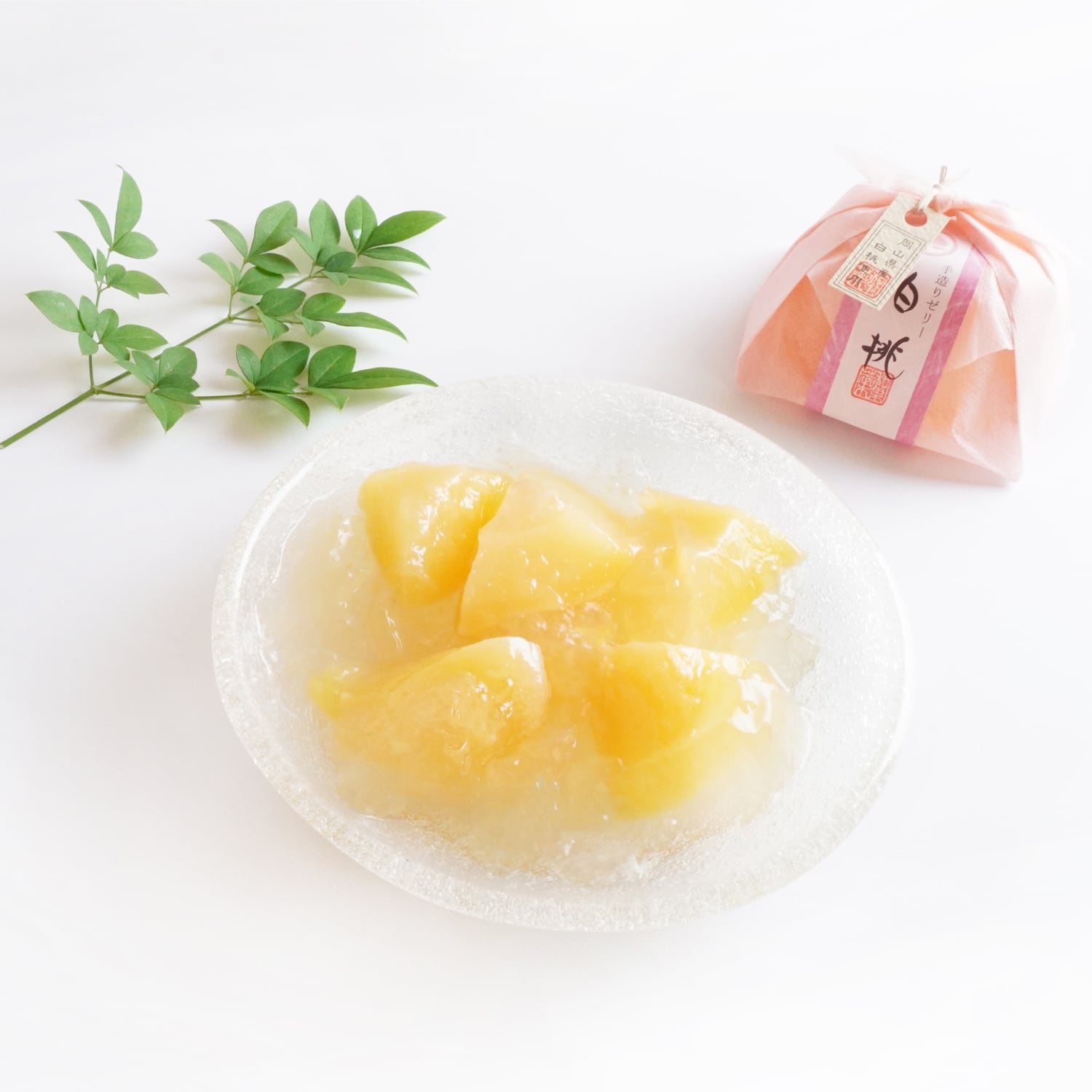 手造りゼリー「白桃揃」６個セット（白桃３種×各2個）※風呂敷無し