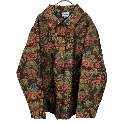 『 VINTAGE  BON WORTH  Flower  whole patterngobelins  embroidery  design  jacket』USED 古着  ヴィンテージ  ボンワース  フラワー  総柄  ゴブラン  刺繍  デザイン  ジャケット