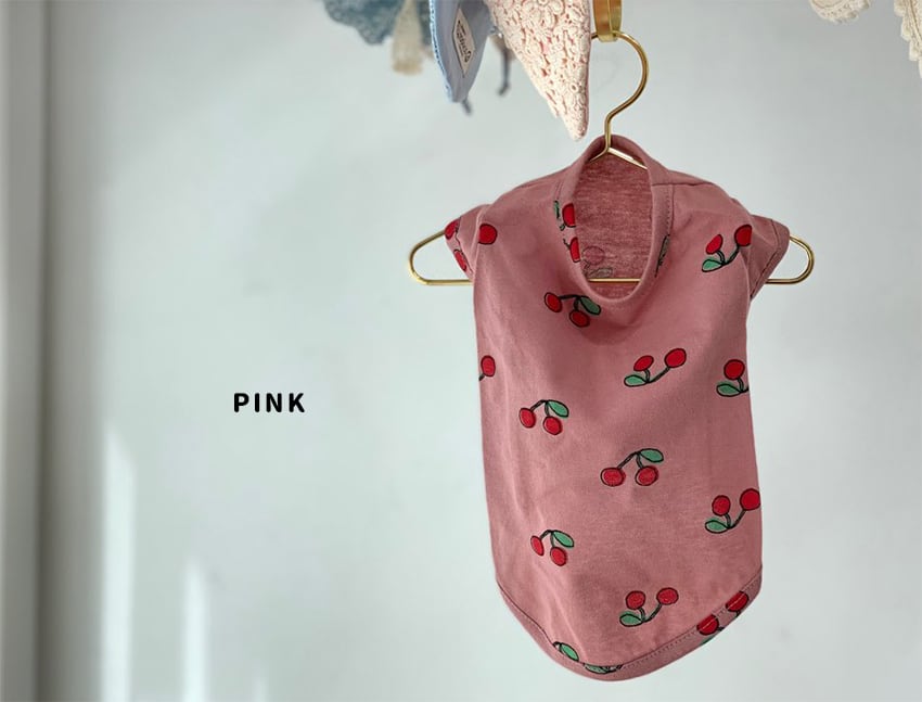 【SALE】cherry cherry t-shirt XS ~ XL 3color / 犬服 春夏 新作 ドッグウェア シンプル 犬 服 トップス 小型犬 中型犬 ワンコ服 top108
