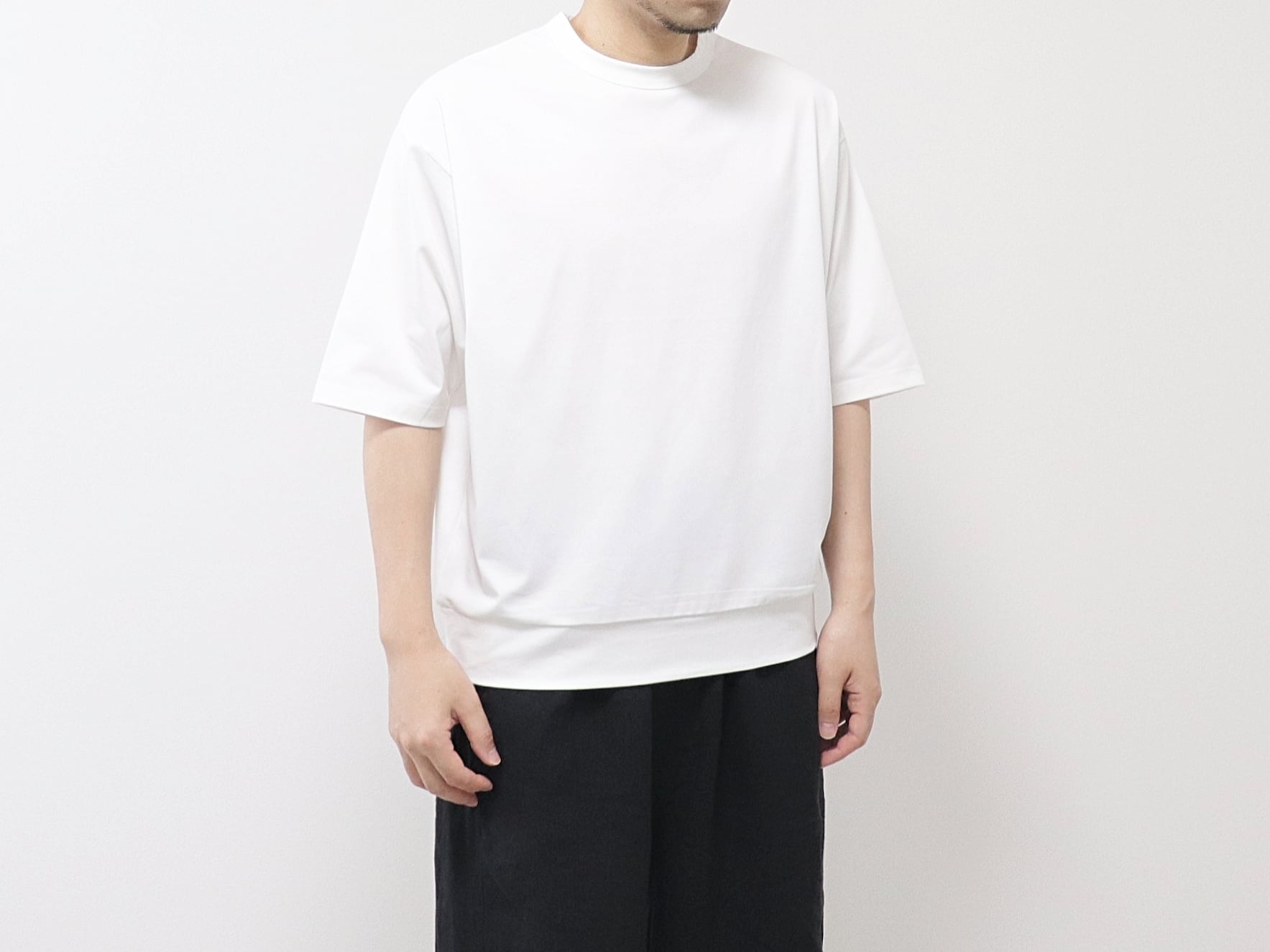 DUAL VOICE / クールタッチトリコット スウェットTee - O.WHITE