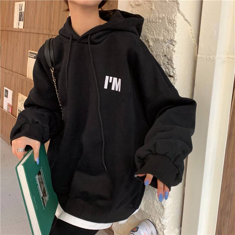 オシャかわ バックプリント♪ ビッグ パーカー オーバーサイズ ロゴ