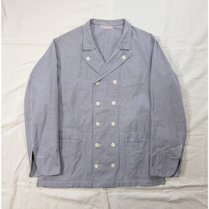 【1950s】"BRAGARD" French Butcher(Cook) Double Breasted Jacket, Good Condition!!