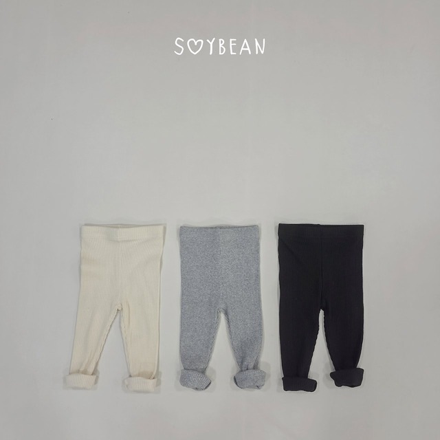 【取寄】soybean｜rib leggings｜リブレギンス｜XS-JM｜kids&jr｜26 autumn