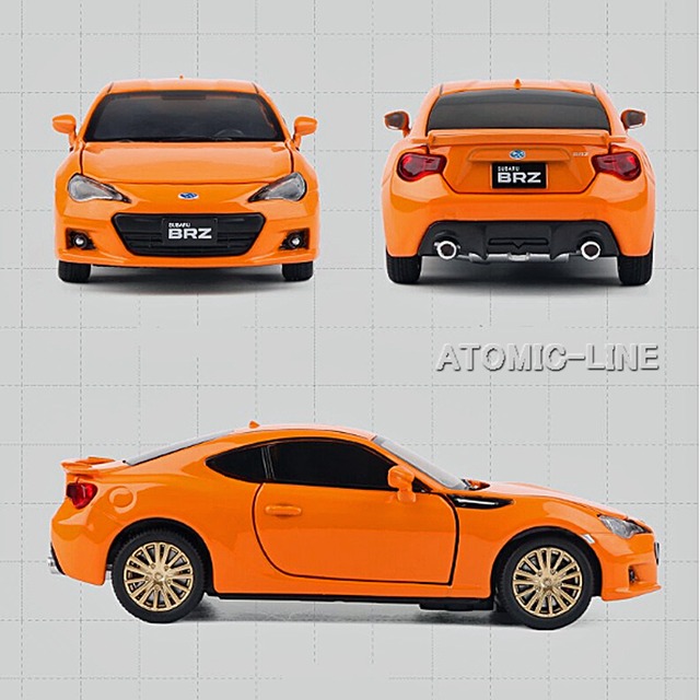 SUBARU BRZ 1/32 ミニカー 全3色 スバル ライト点灯 合金モデル 模型 ジオラマ