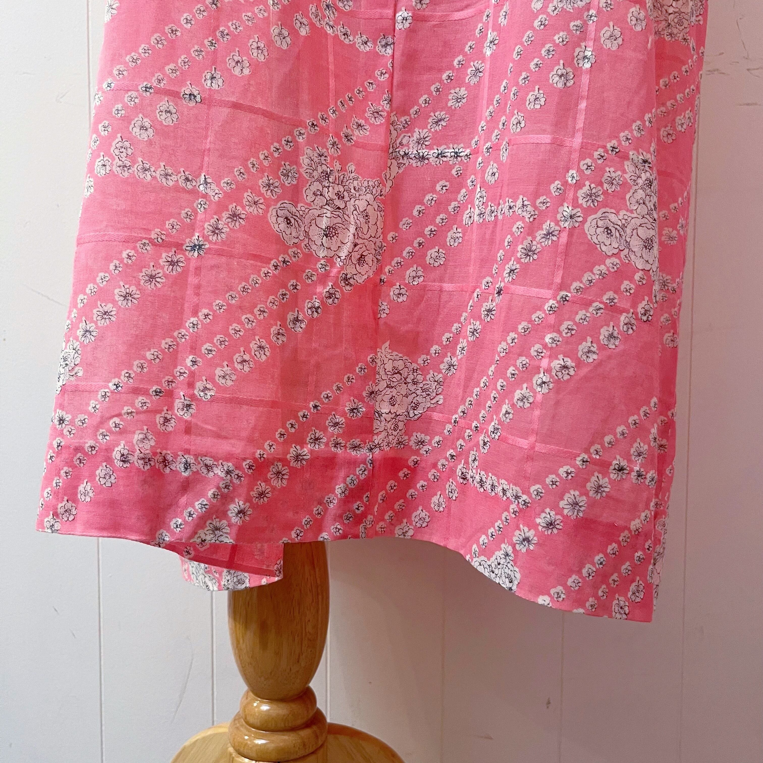 lace collar vivid pink one-piece