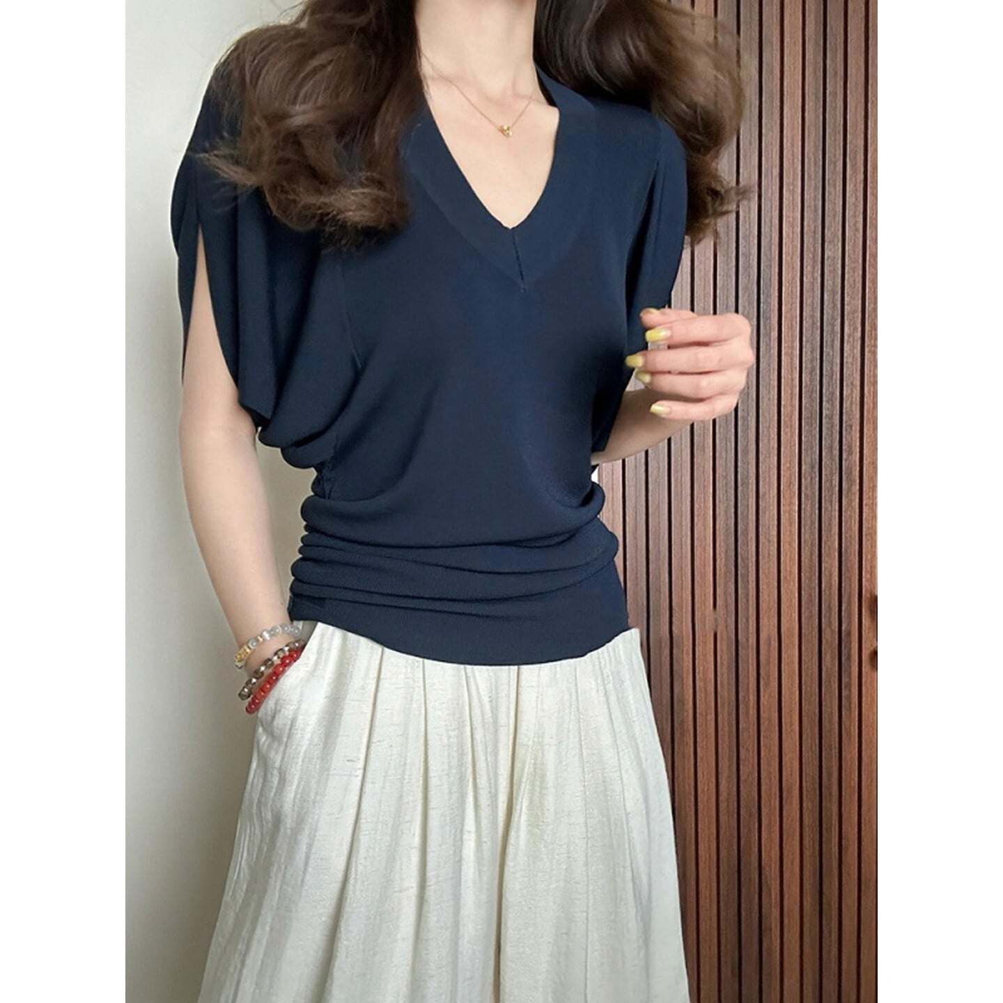 スリムフィットサマーニット RA2810