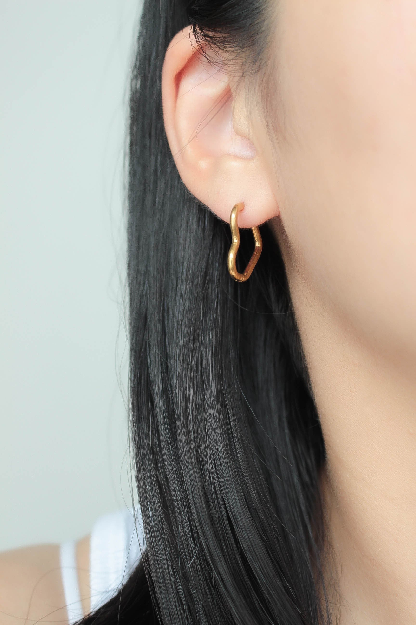 Heart Hoop Pierce | ebine(エビネ)|金属アレルギー対応アクセサリー