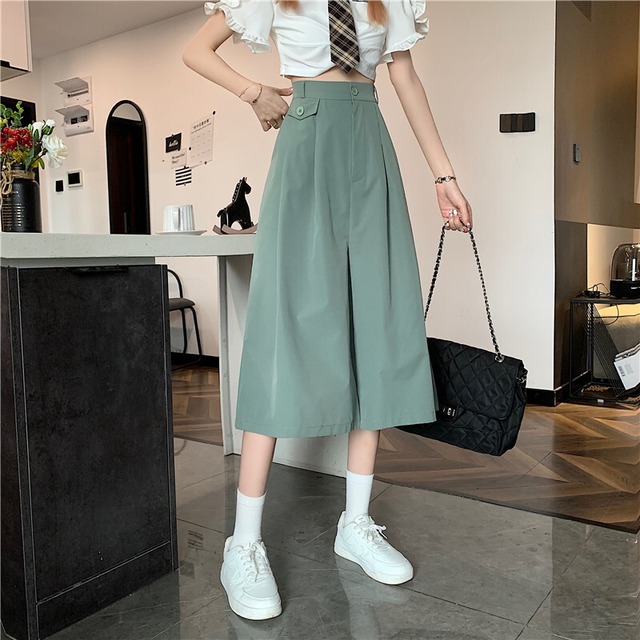 ワイドレッグパンツ サマー薄手ウェストルーズオーバーオール 夏物 ワイドパンツ misskkl26546601571