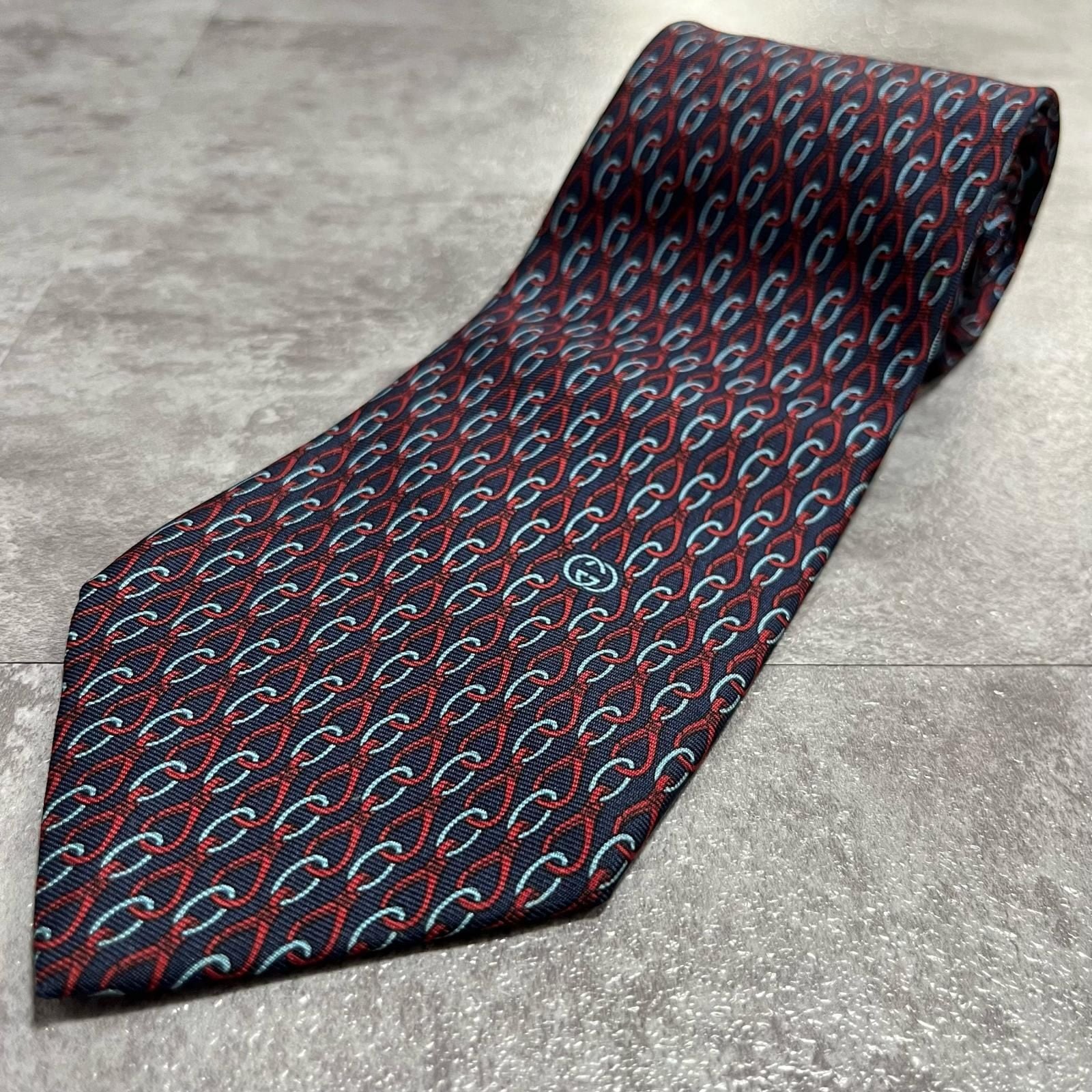 グッチ ネクタイ シルク100% GG柄 総柄 レジメンタル ストライプ 光沢 グッチ ネクタイ GG柄 シルク100% GUCCI グッチ GG柄 モノグラム