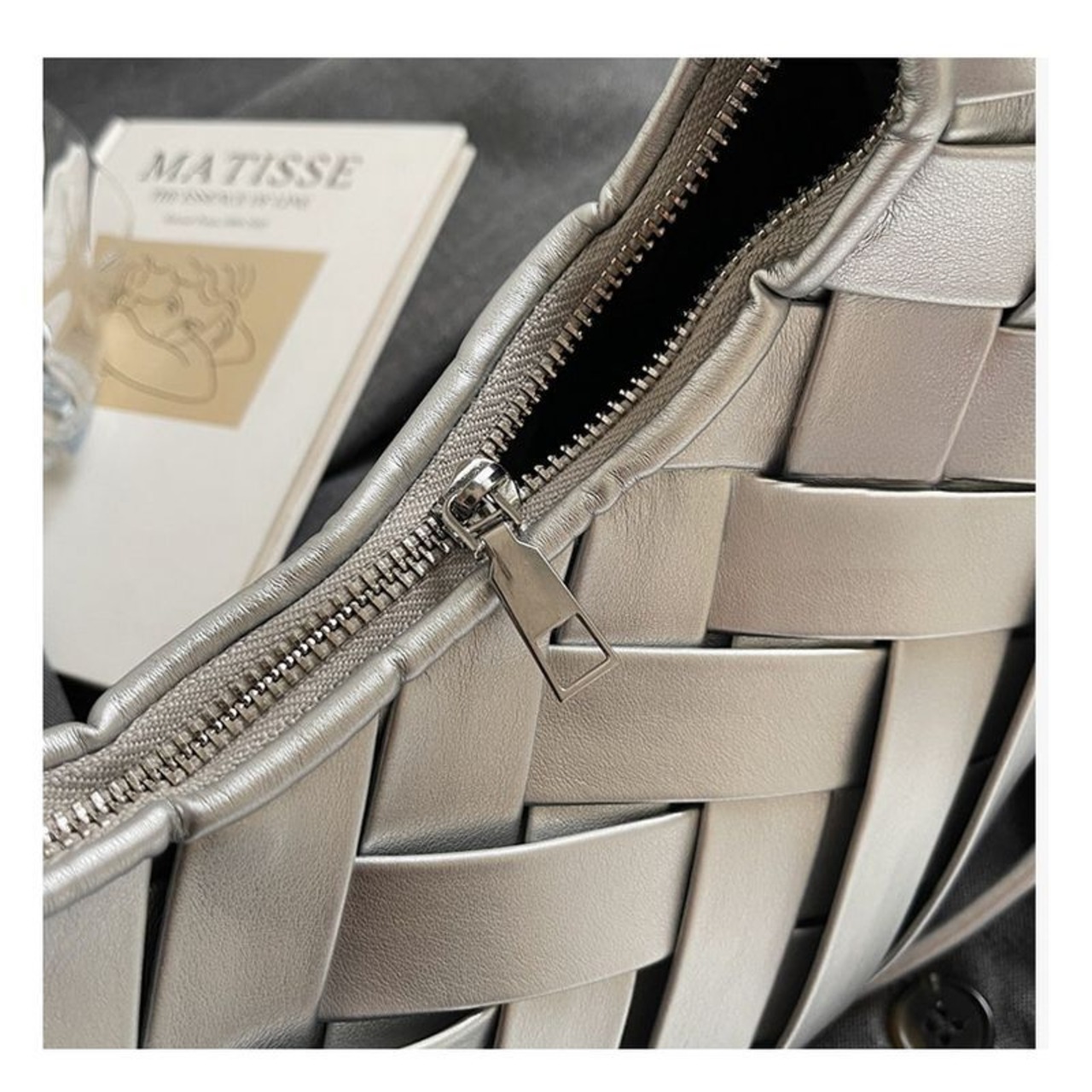 編み込み ハーフムーン ハンドバッグ  90003