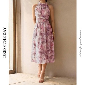 フローラルラッフルワンピース W0015