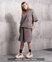 ◆カットスエード サガラ刺繍 ショートパンツ◆ng-45225
