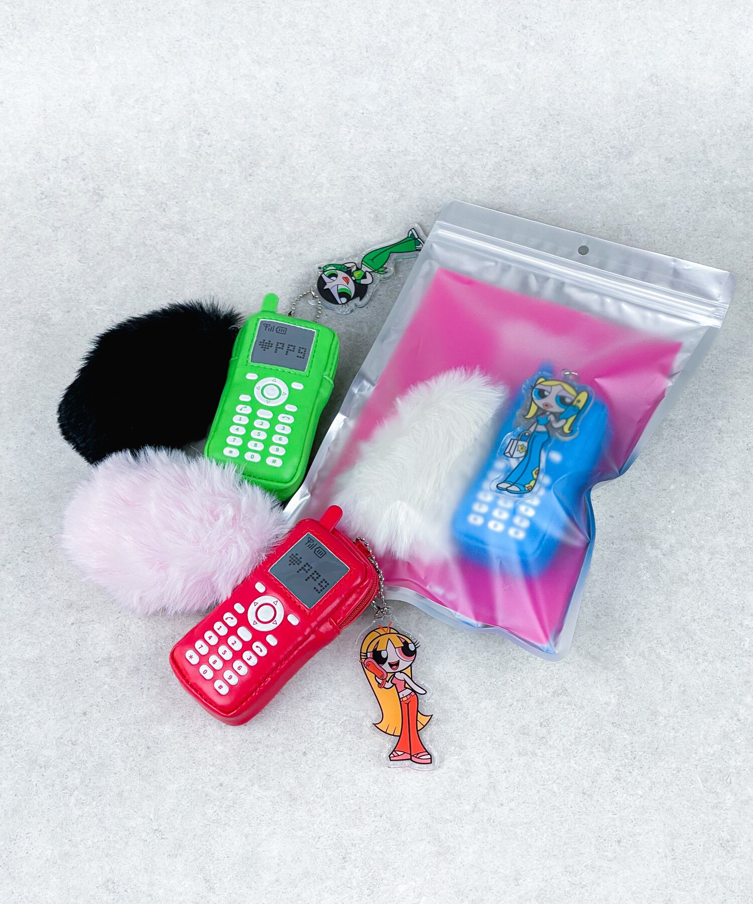 F258162_The Powerpuff Girls×Flapper ケイタイモチーフポーチ | Flapper