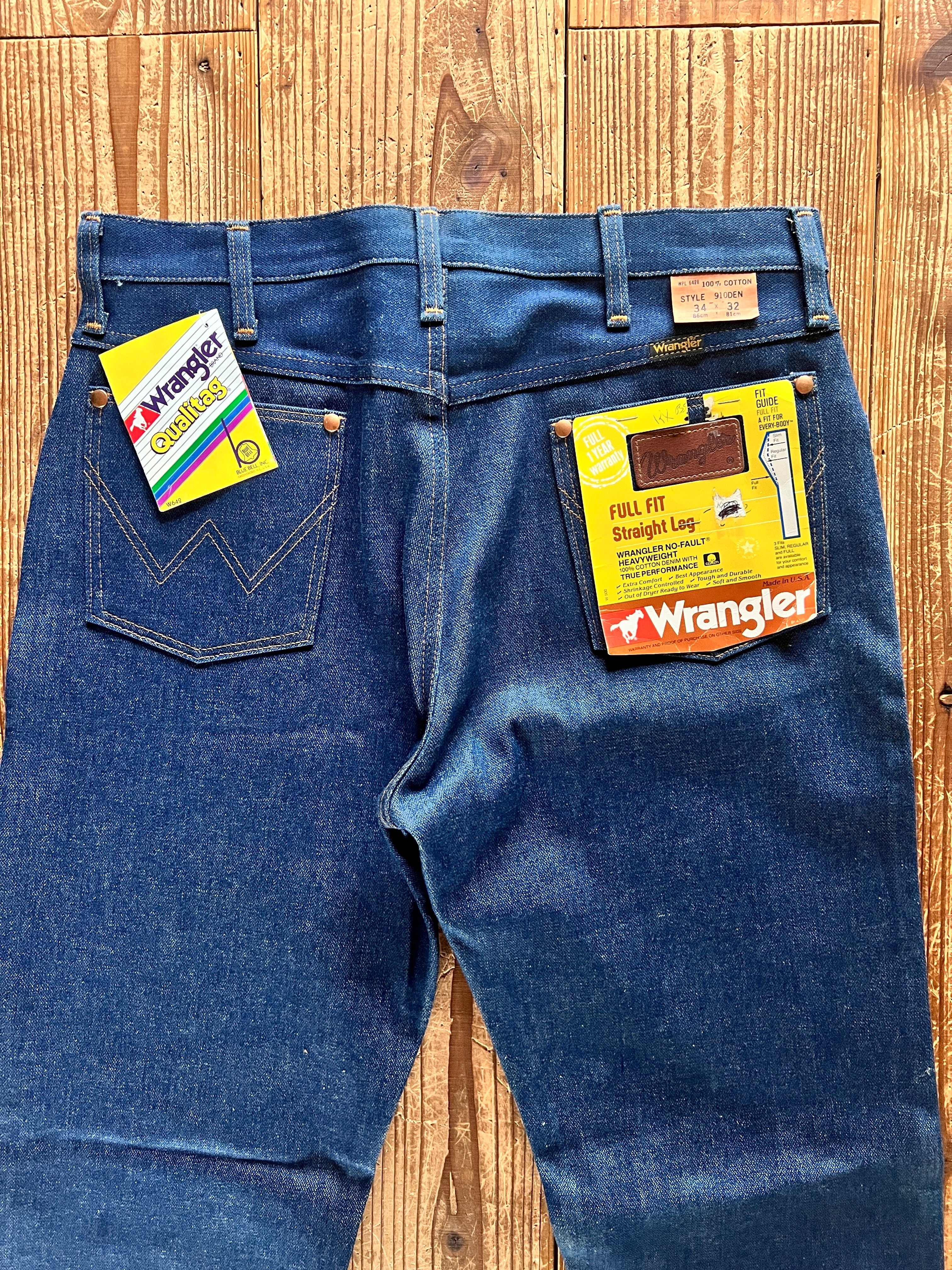 70's〜 Wrangler 910DEN デニムパンツ DEADSTOCK 表記(34×32) USA製
