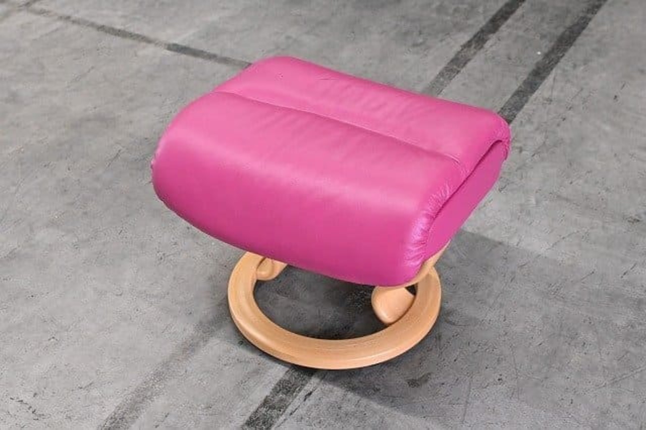 EKORNES「ボイジャー」北欧ノルウェー オットマン単品b 本革 レザー エコーネス スツール 足置き ストレスレス【中古家具/中古インテリア/USED家具ユーズド家具/リサイクル】