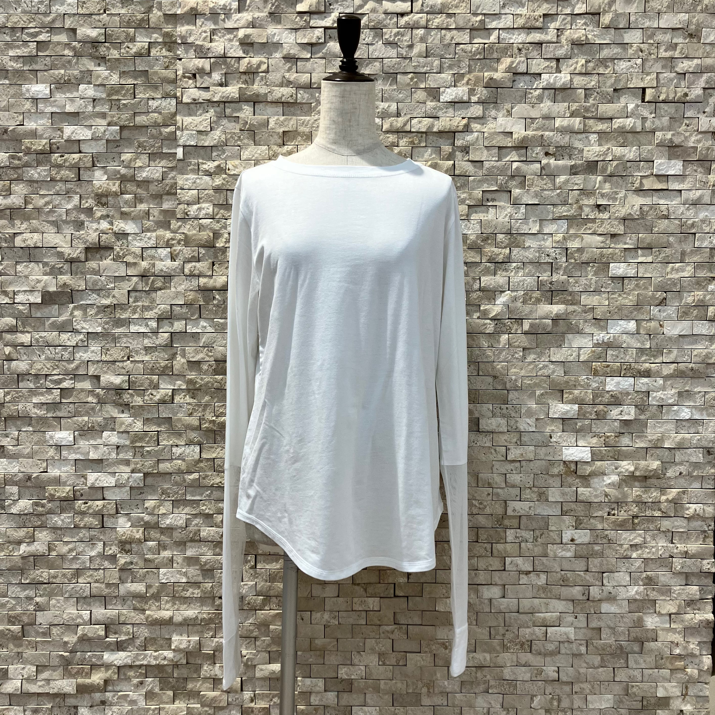 【AnnaKerry】チュールブロッキングロングTee(85251918)