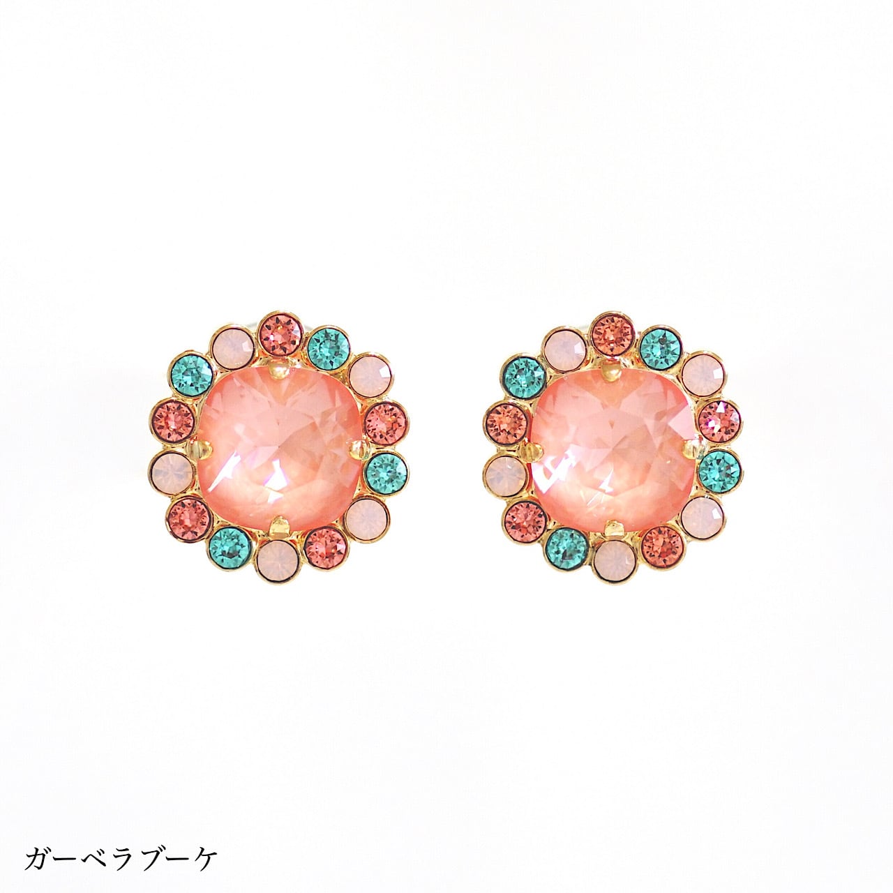 春のお花キャンディ スクエアピアス | MAKI NUMOTO (マキ ヌモト