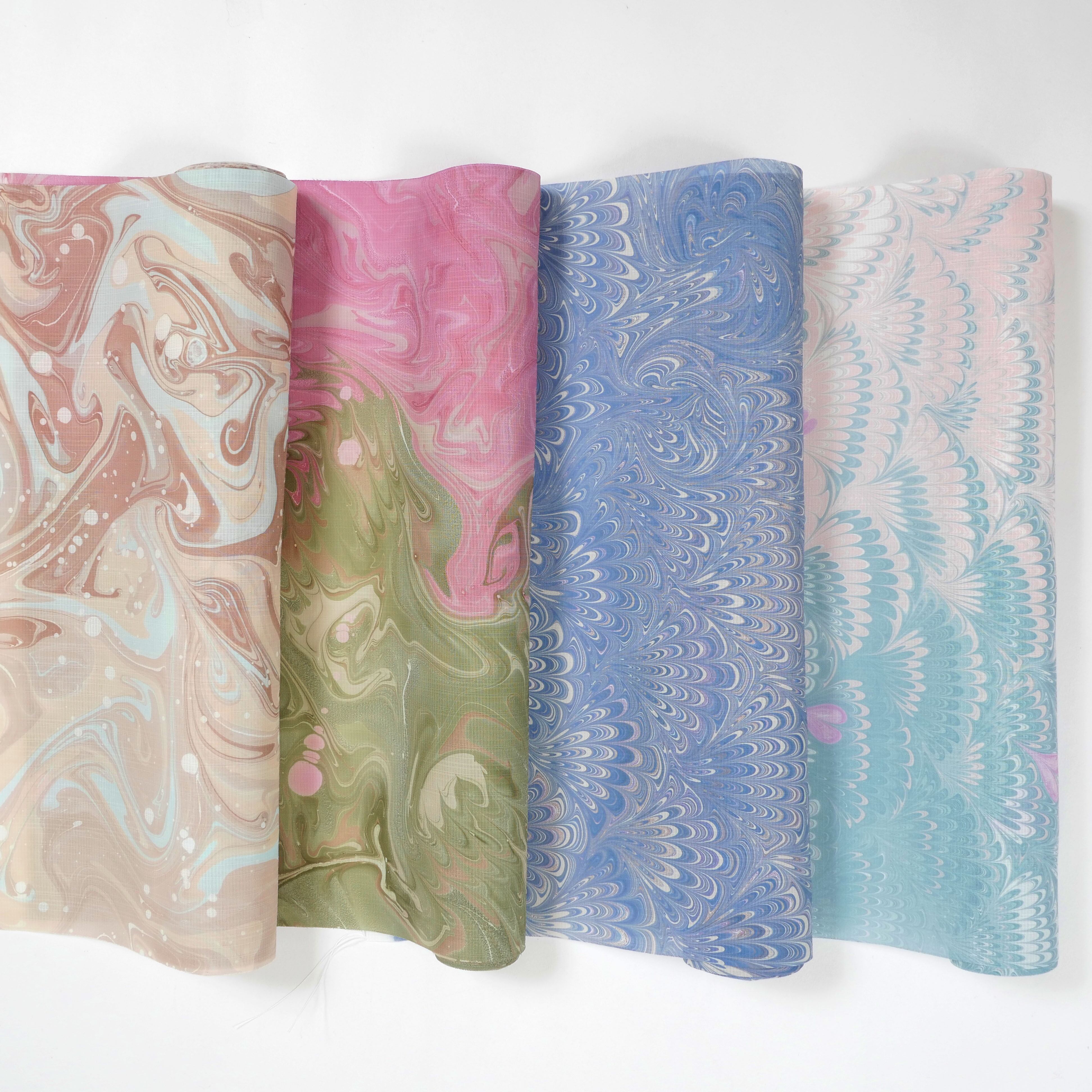 リバーシブル半幅帯 ［波の綾 花火柄］ | Marble+