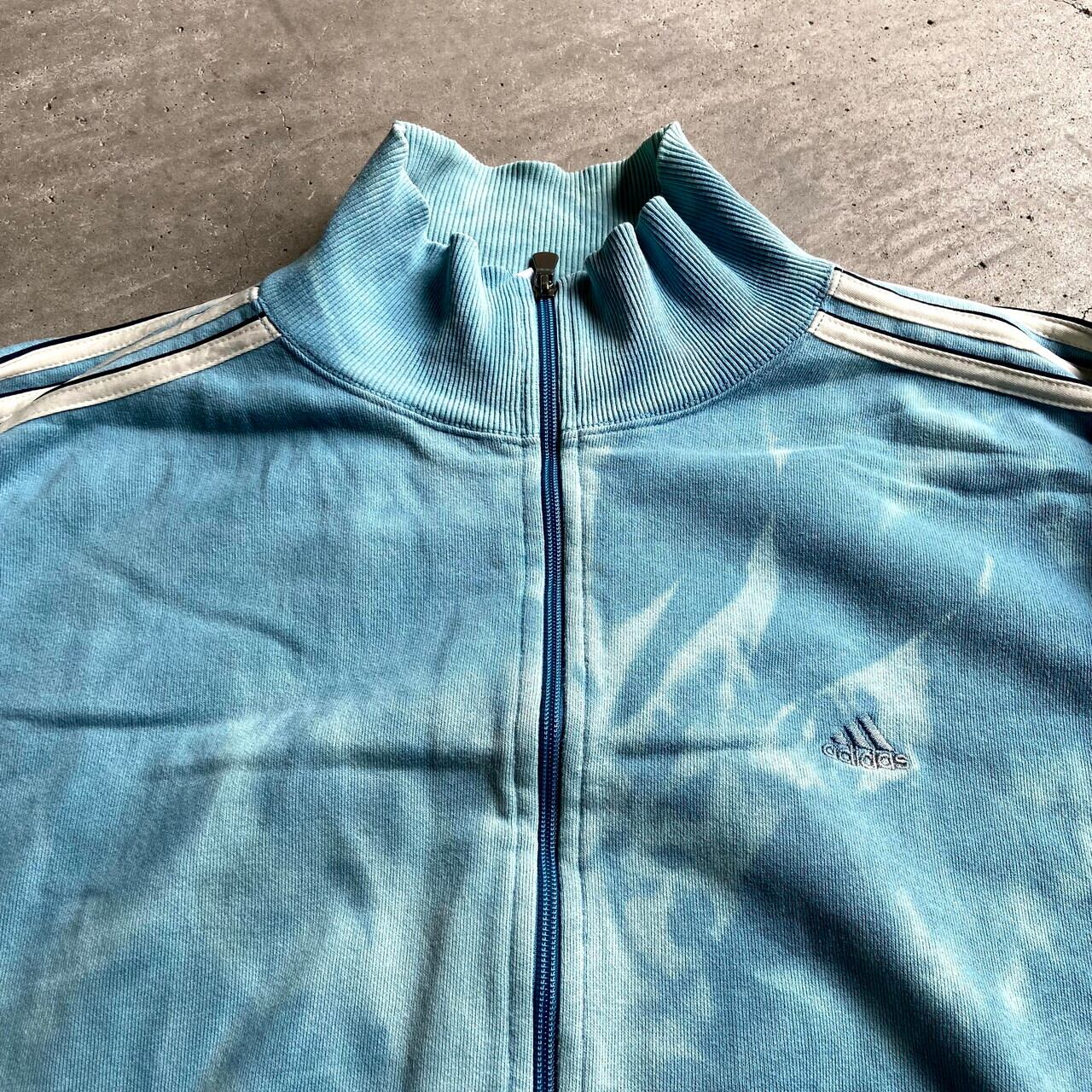 adidas アディダス タイダイ ブリーチ加工 フルジップスウェット