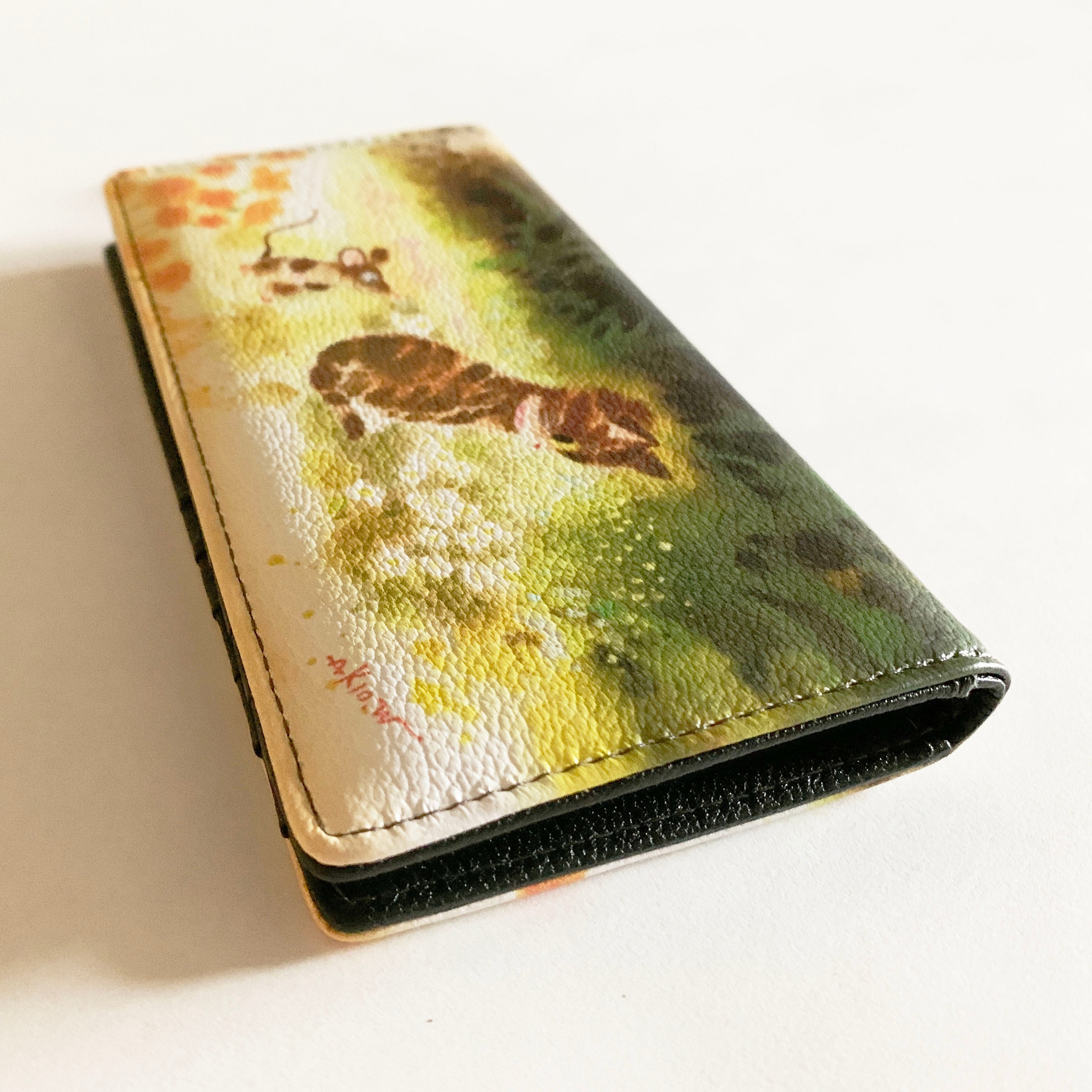 猫の絵の財布（中・長財布タイプ-4） | 渡辺あきお ONLINE STORE