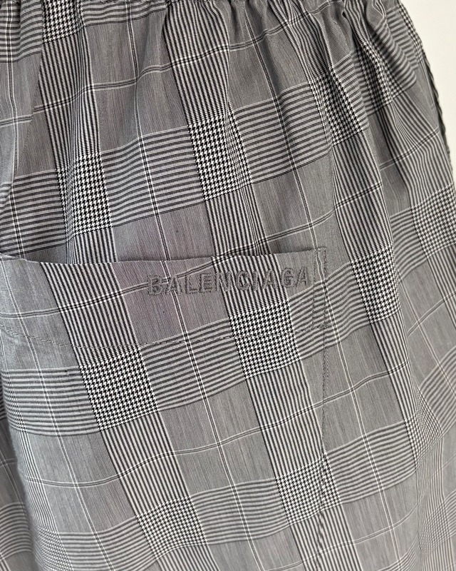 【2020/SS BALENCIAGA】check wide straight pants