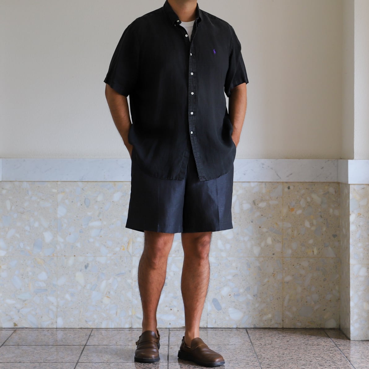 極美品】90s Ralph Lauren special linen shirt big size 