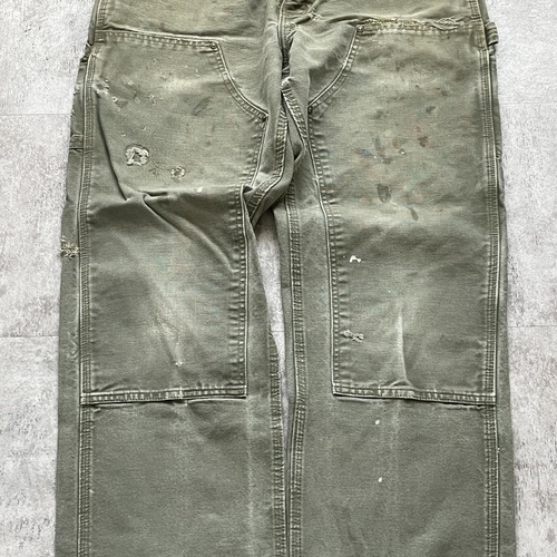 モスグリーン ダブルニー Carhartt B136 MOS 33×32 詳細写真5