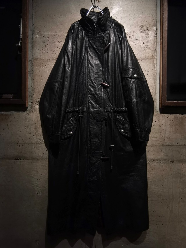 【Caka】Special Various Gimmicks Vintage Leather Coat