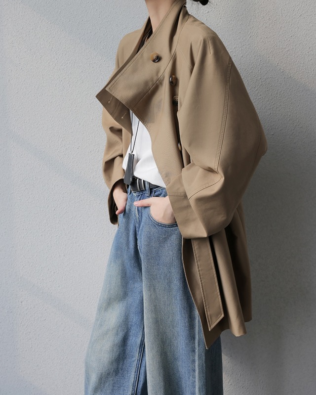 Stand-up collar Coat　T20118