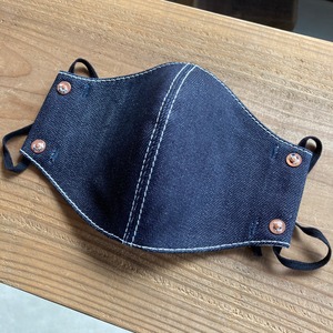 SAGA DENIM  MASK Rivets  duck & denim / サガデニムマスク リベット ブラウンダック&デニム