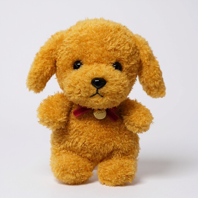 【ぬいぐるみ】トイプードル　ベージュ／手乗りサイズ ふわふわ プレゼント 動物 お土産 ギフト