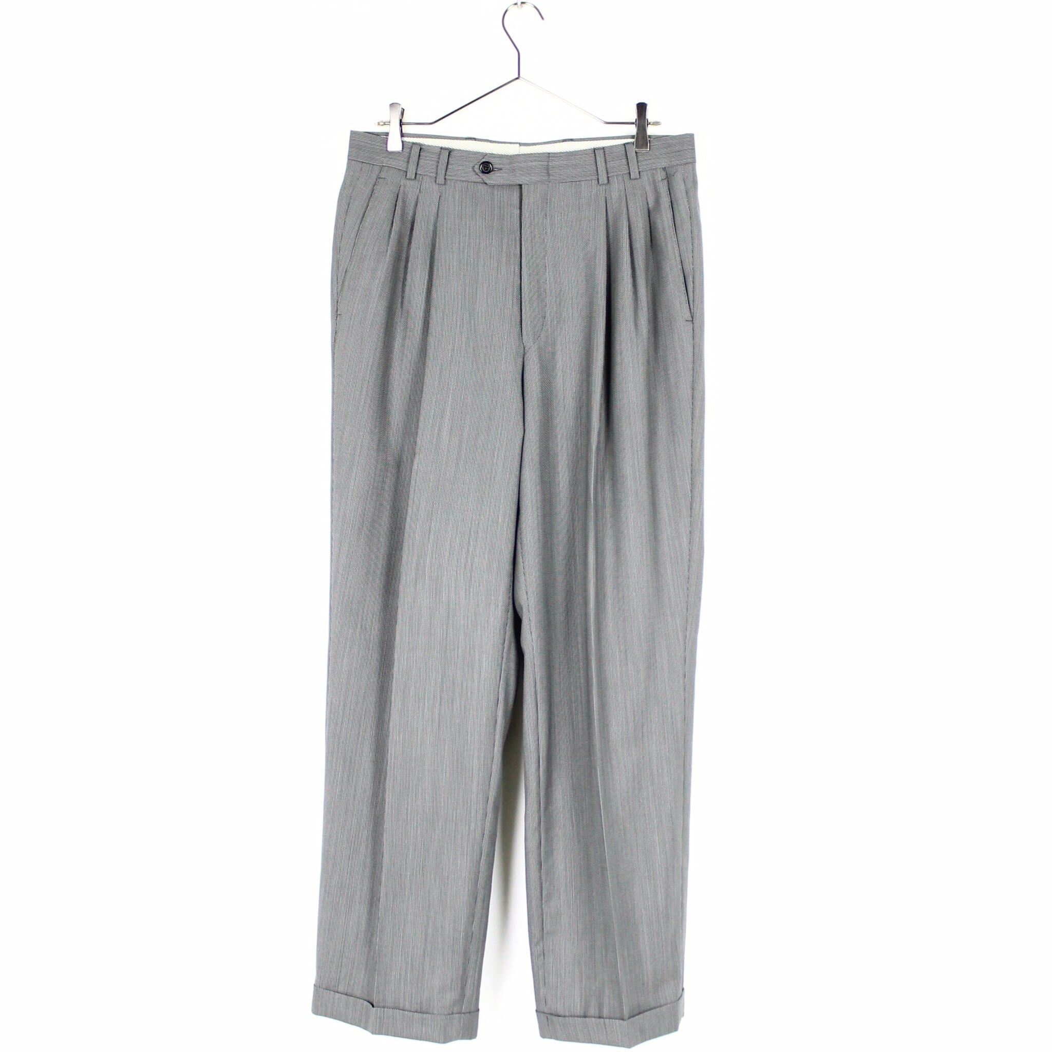 1990's YVES SAINT LAURENT 3タックサマーウールスラックス 【CO-0070