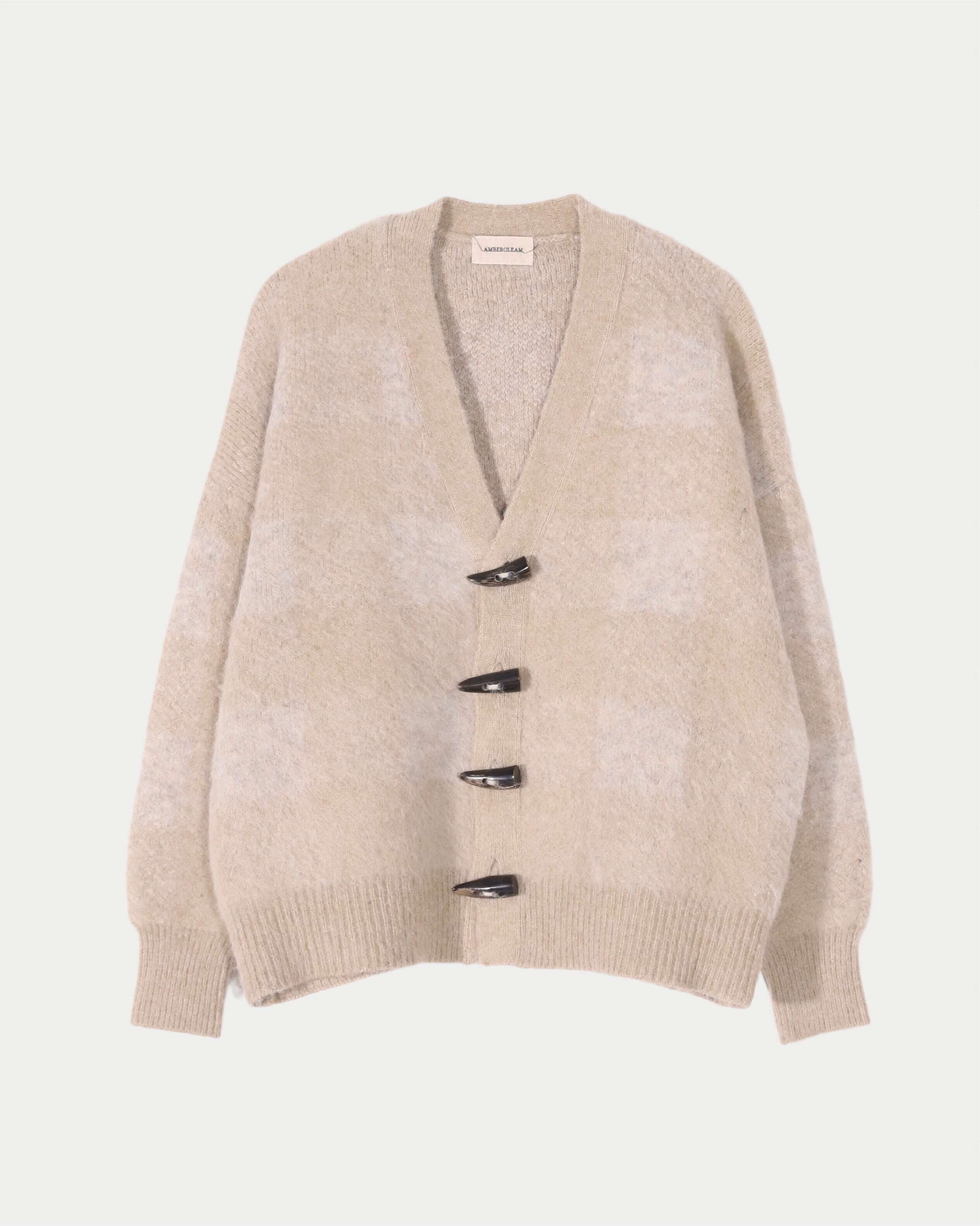 Moist Touch Knit Cardigan / Green | AMBERGLEAM