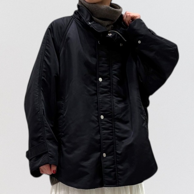 cafune スタンドカラーパデットジャケット