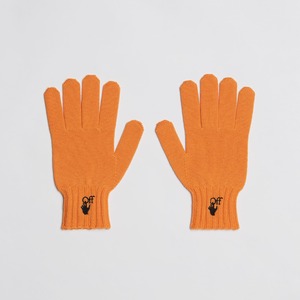 Off-White  HAND OFF WOOL GLOVES  ORANGE BLACK