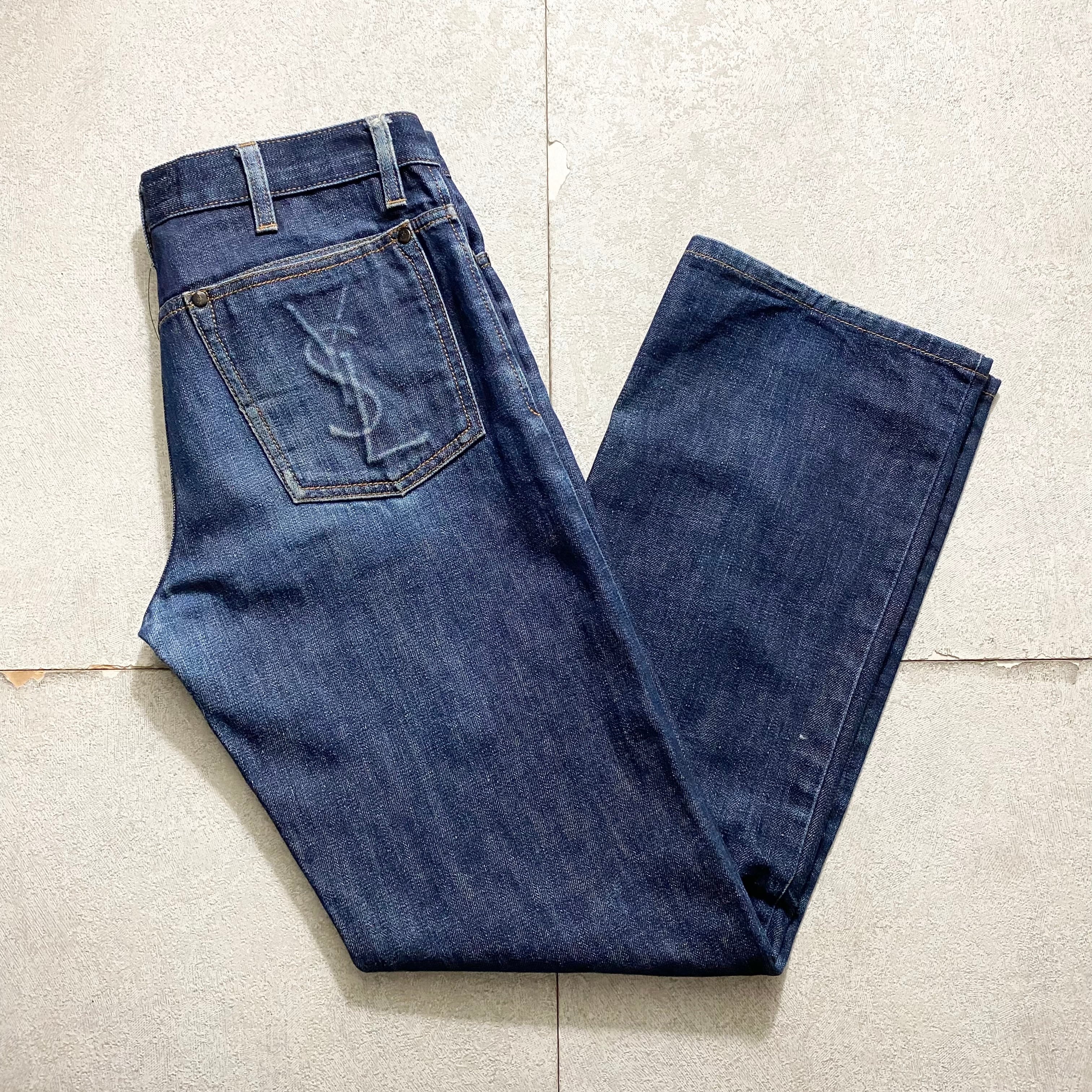 Yves Saint Laurent rive gauche ダメージ加工デニム YVES SAINT 