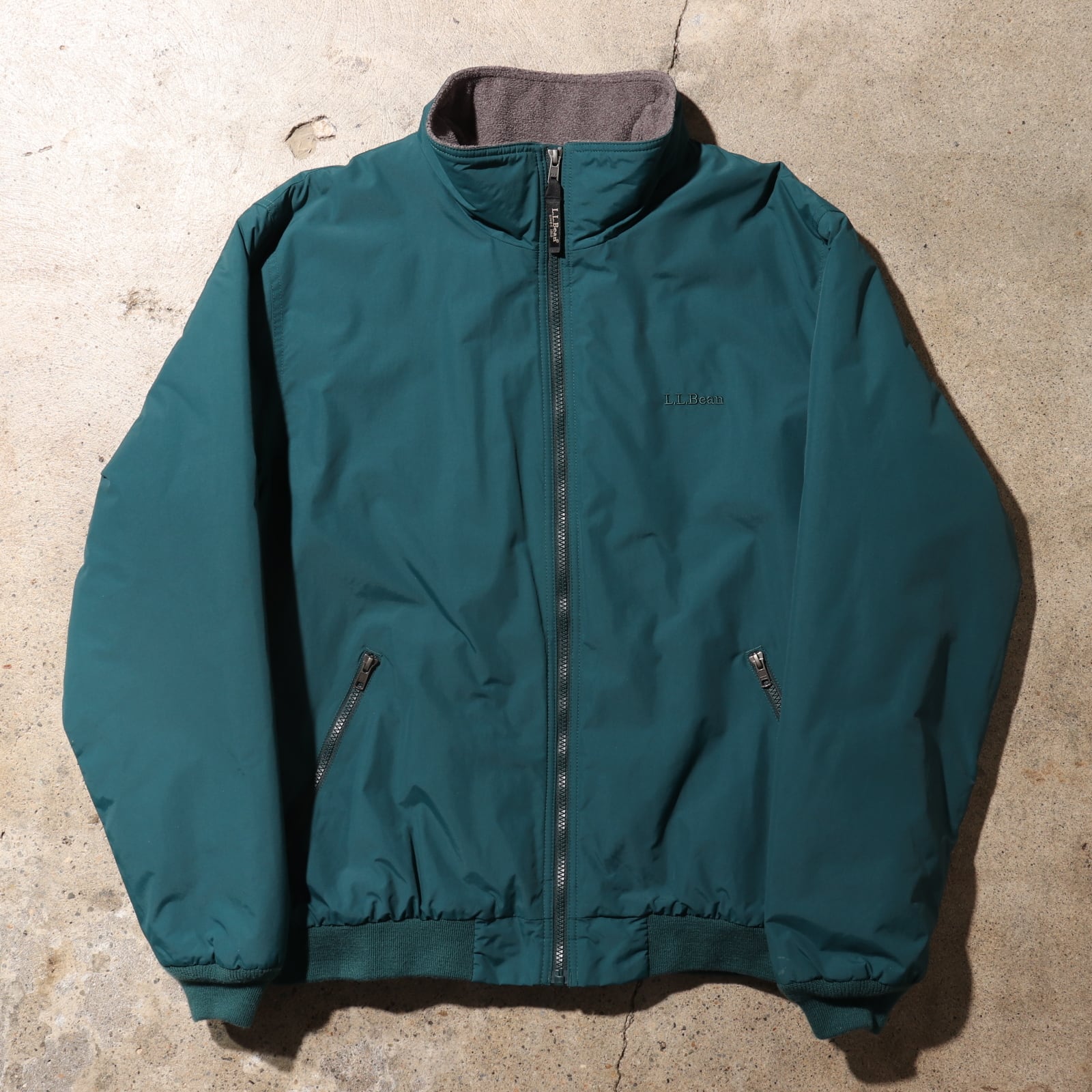 美品 L ティール Warm Up Jacket L.L.Bean フリースジャケット  