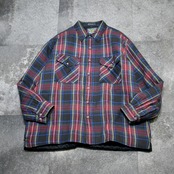 quilting check shirt jacket