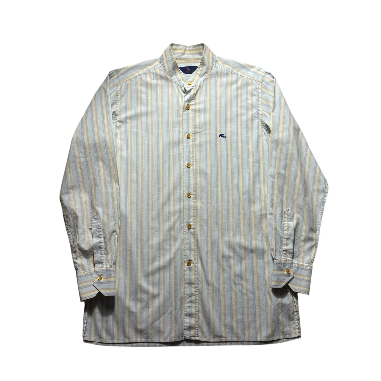 ETRO stand collar stripe shirt