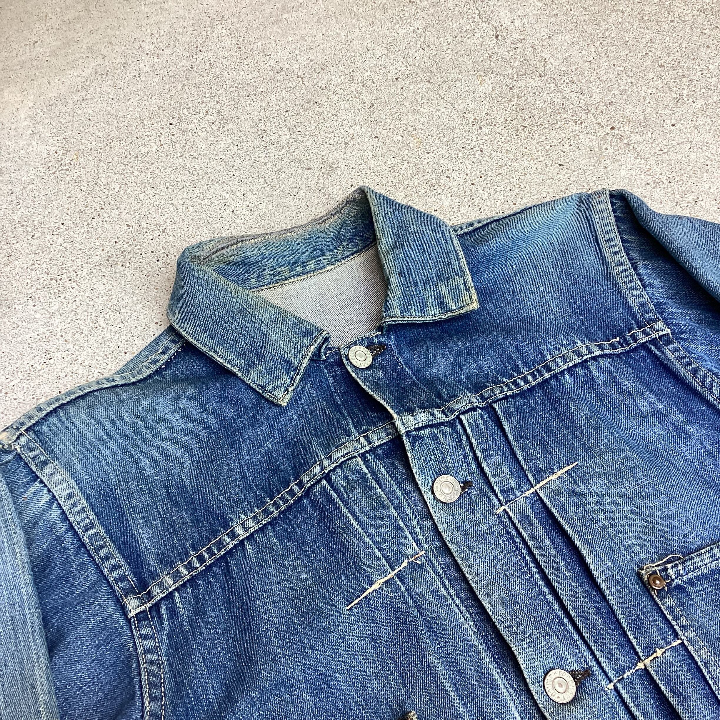 40s 50s FOREMOST J.C.Penny 2nd Type 2 Pockets Cinch Buckle Pincushion Denim  Jacket “Super Rare” Union Ticket 40年代 50年代 フォアモウスト フォアモスト ジェイシーペニー セカンドタイプ 