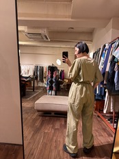 ペールグリーンオールインワン