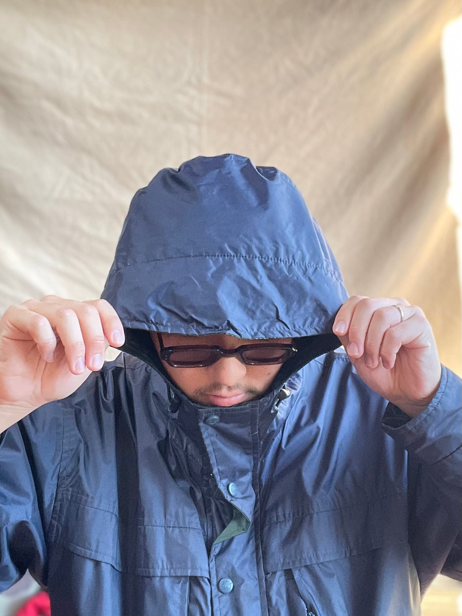 L.L.Bean ネイビー ナイロンベスト L ネイビー ネイビー キルティング