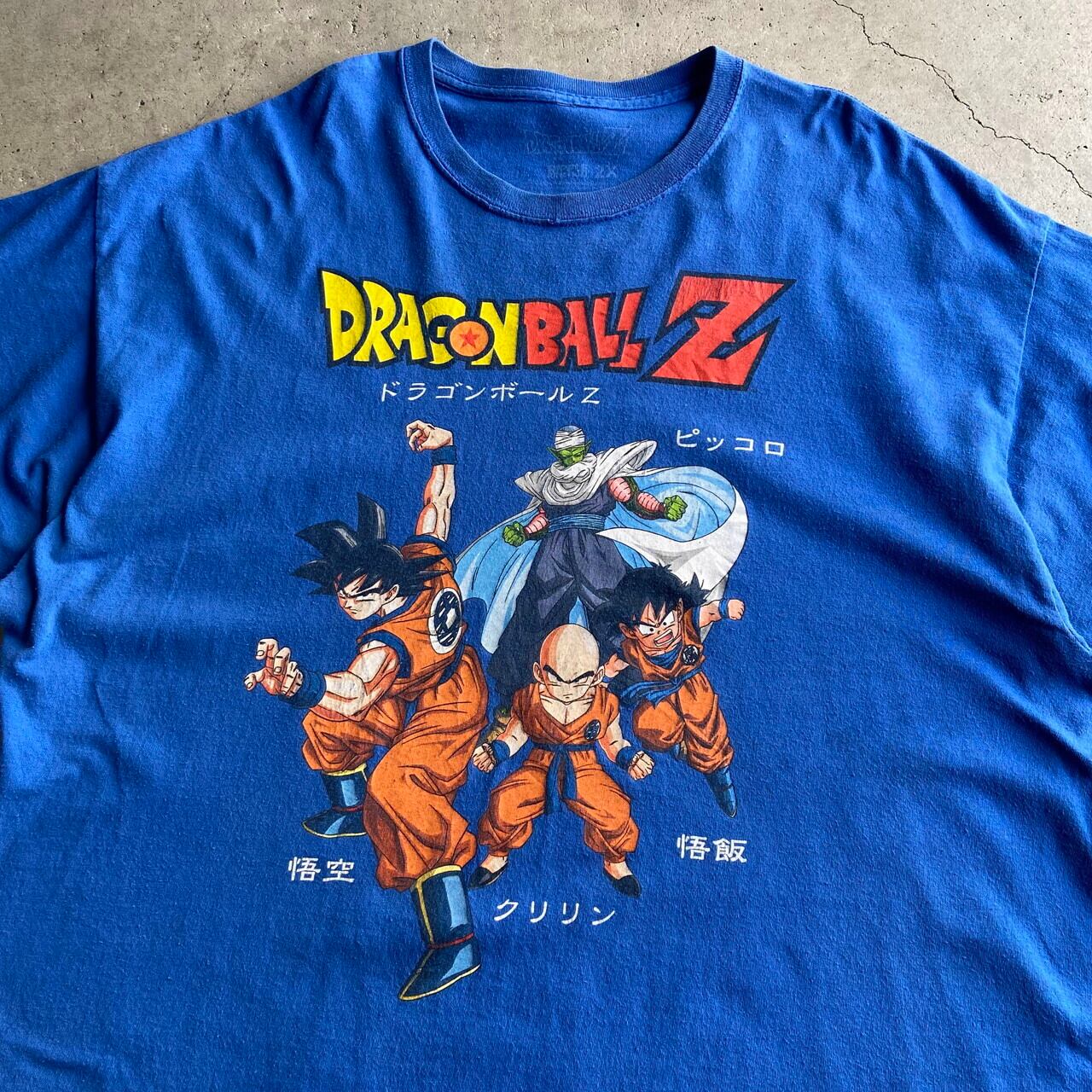 ビッグサイズ DRAGONBALL Z ドラゴンボールZ アニメTシャツ キャラクタープリントTシャツ メンズ2XL 古着 ブルー 青 【Tシャツ】  | cave 古着屋【公式】古着通販サイト powered by BASE