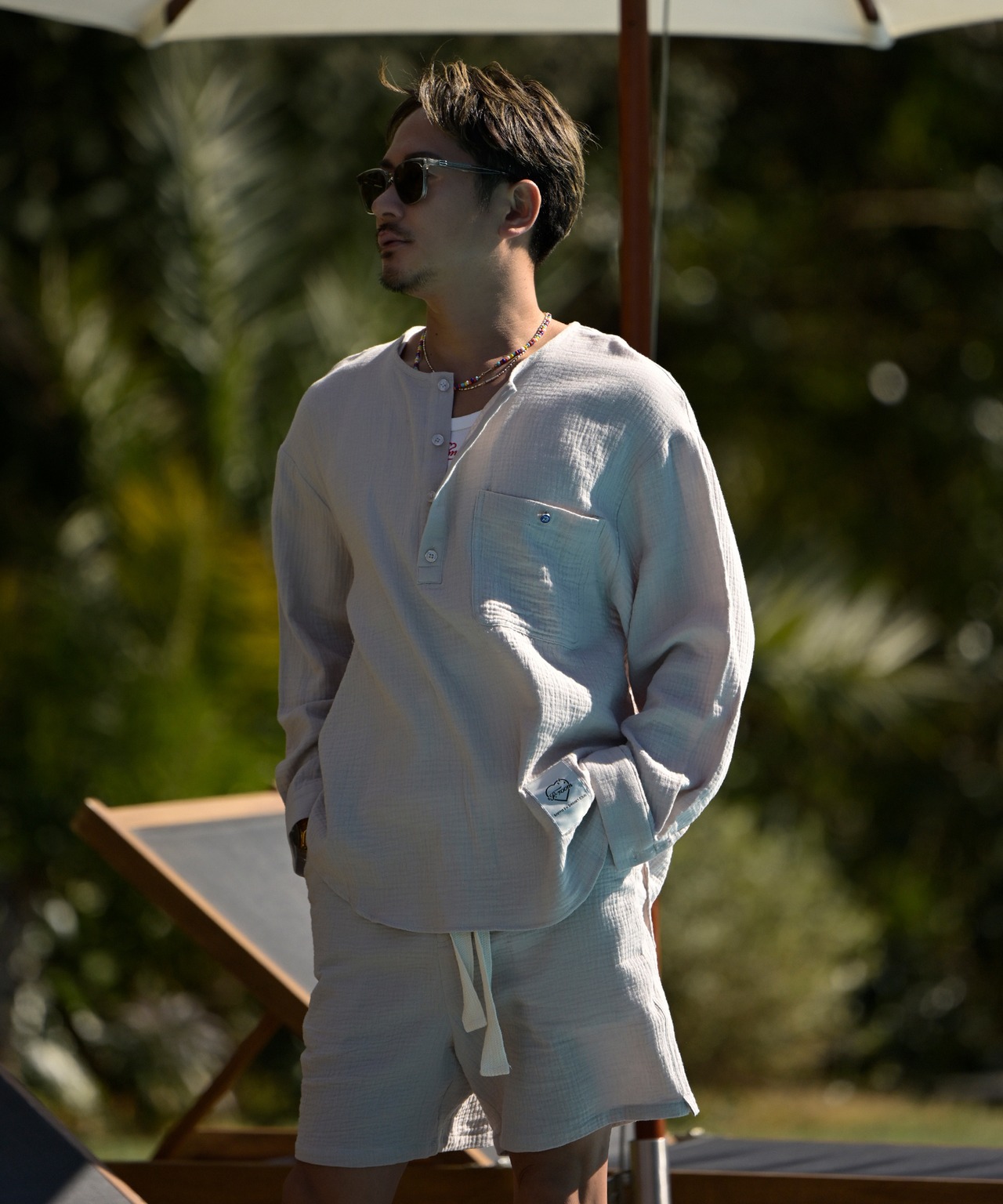 【#Re:room】W GAUZE SHORTS［REP293］