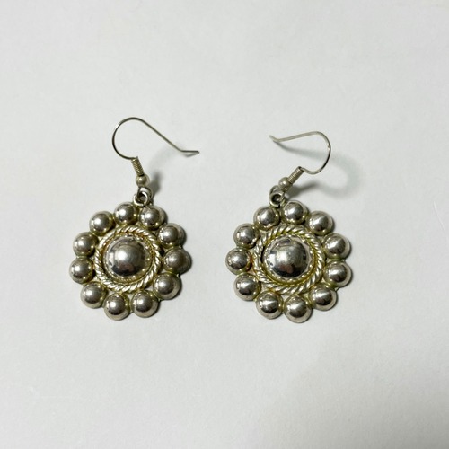 Vintage Mexican Alpaka Pirced Earrings