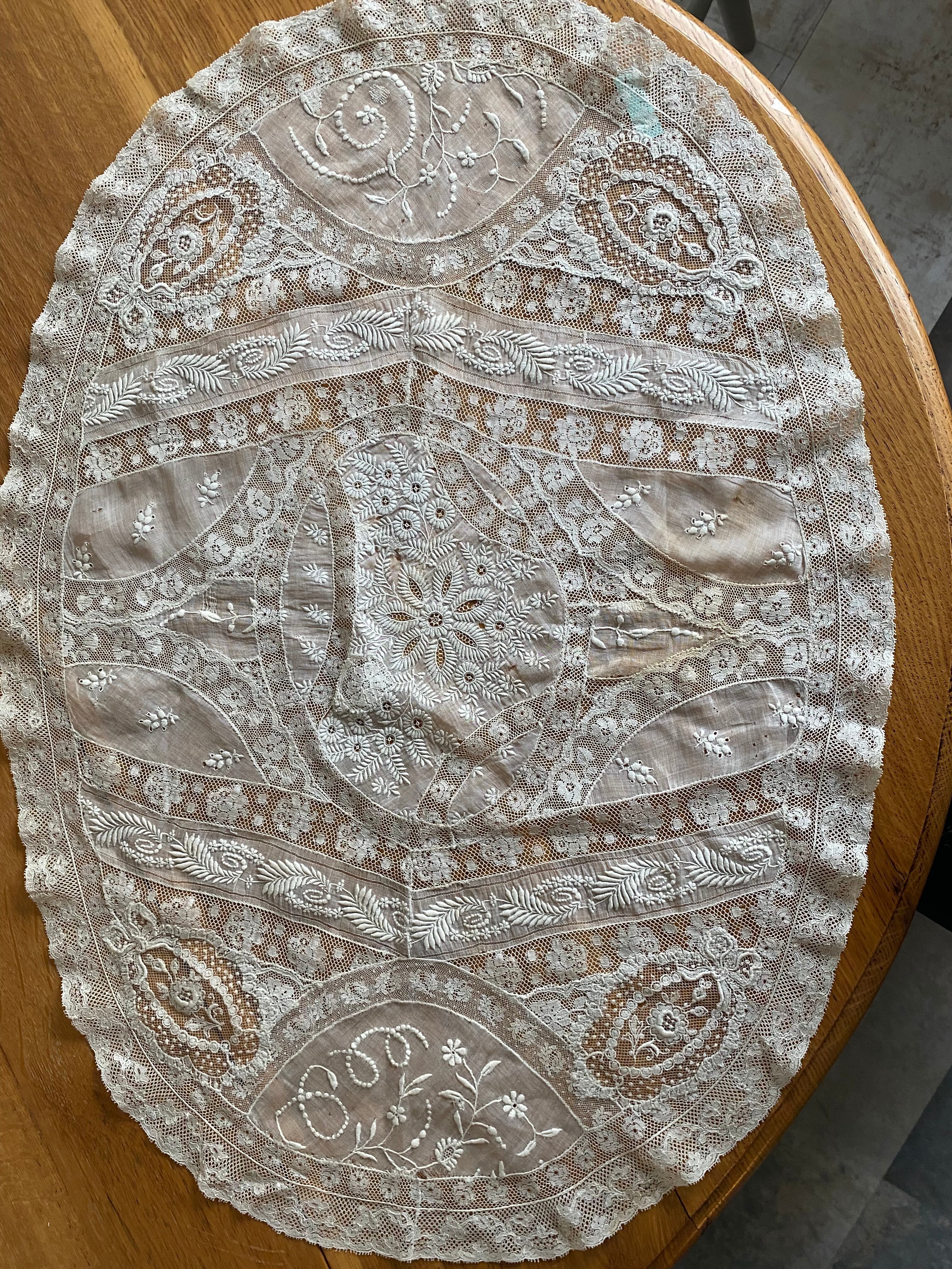 ノルマンディーレース 1900年頃 パリ発送】L2750 フランスアンティーク