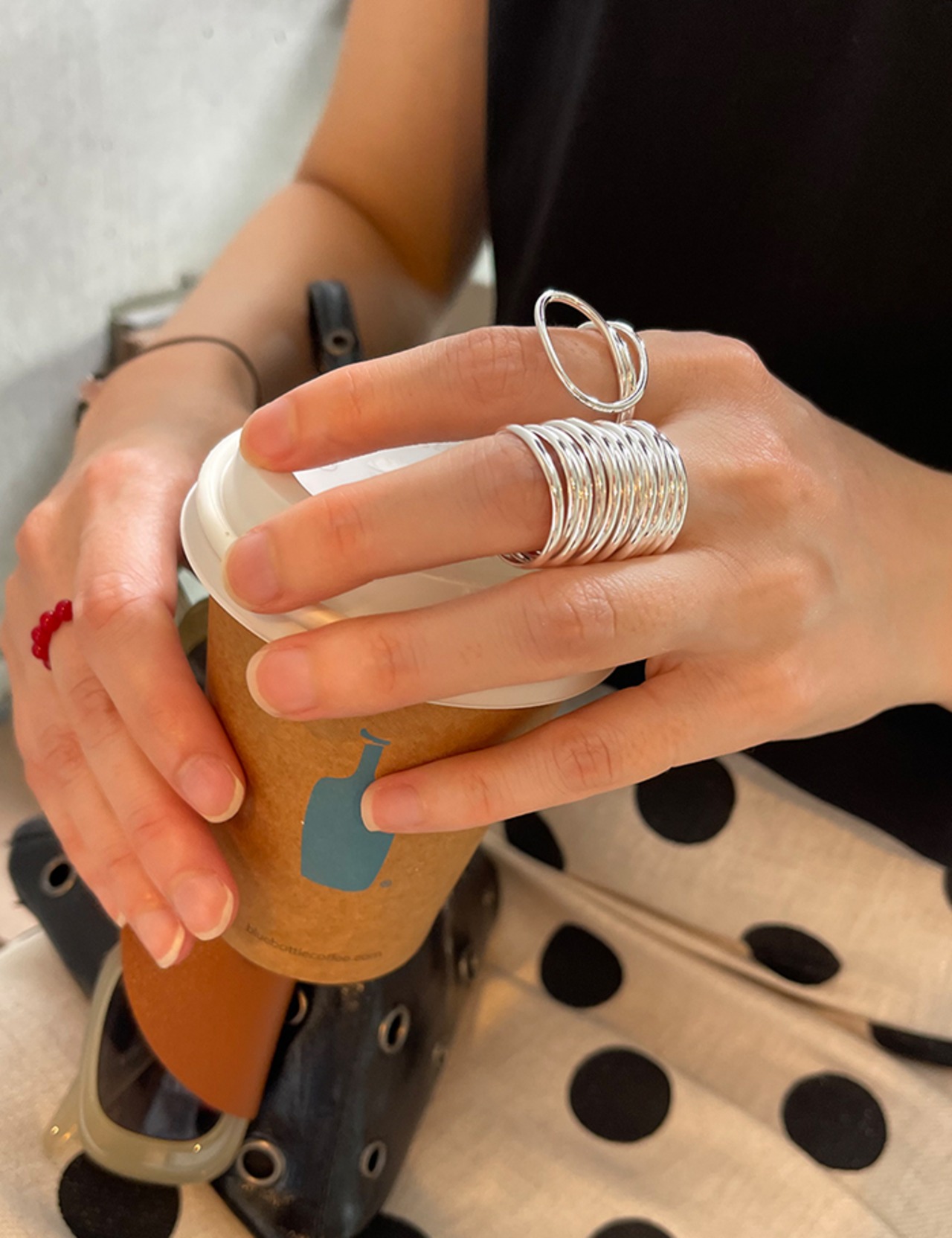【新作5％OFF・3日間】Circle-point Ring_2colors